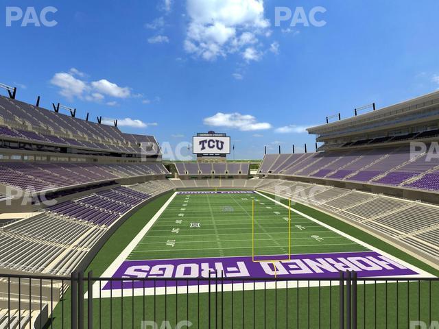 Seating view for Amon G Carter Stadium Section South End Zone Suite 4