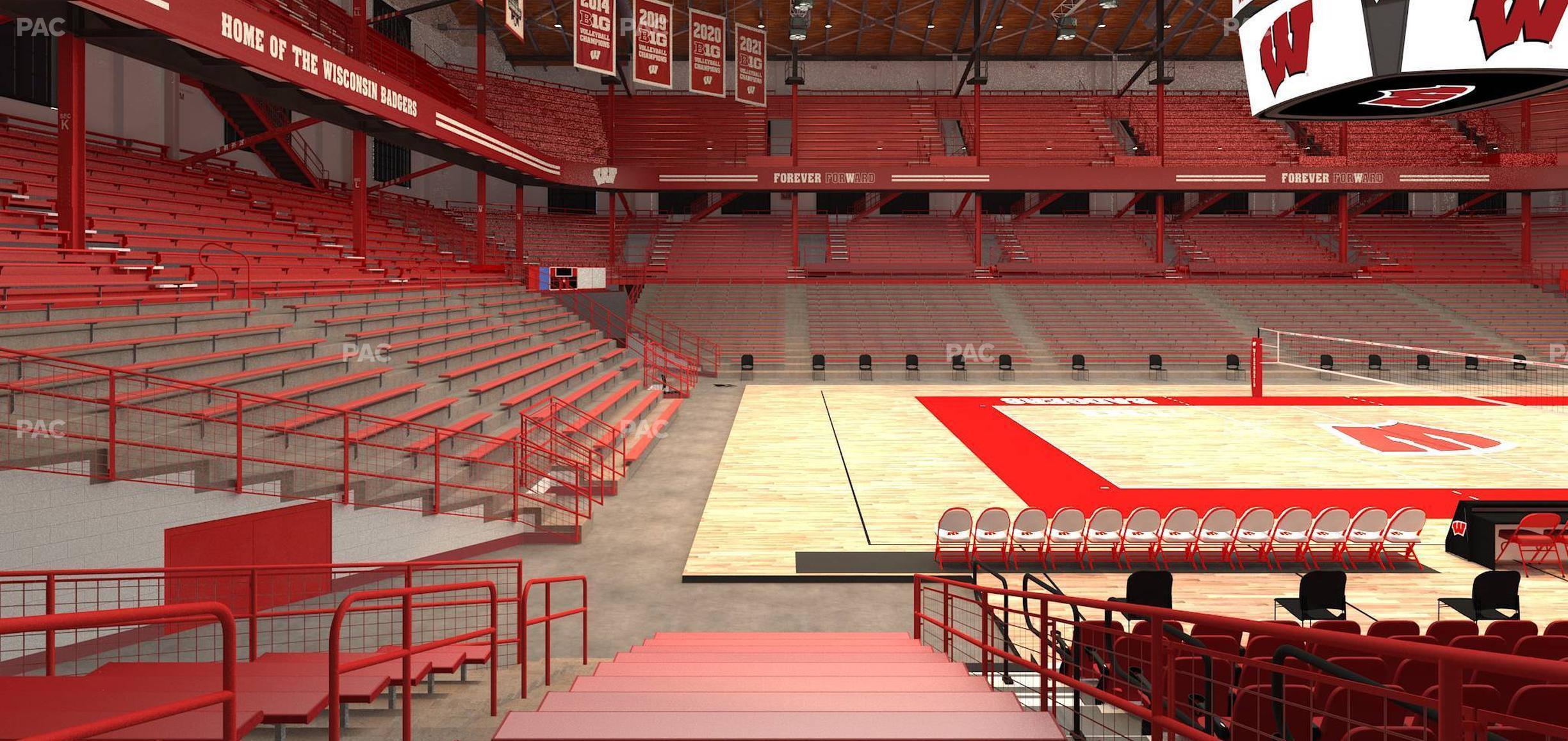 Seating view for Wisconsin Field House Section H