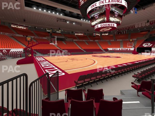 Seating view for Lloyd Noble Center Section F 5