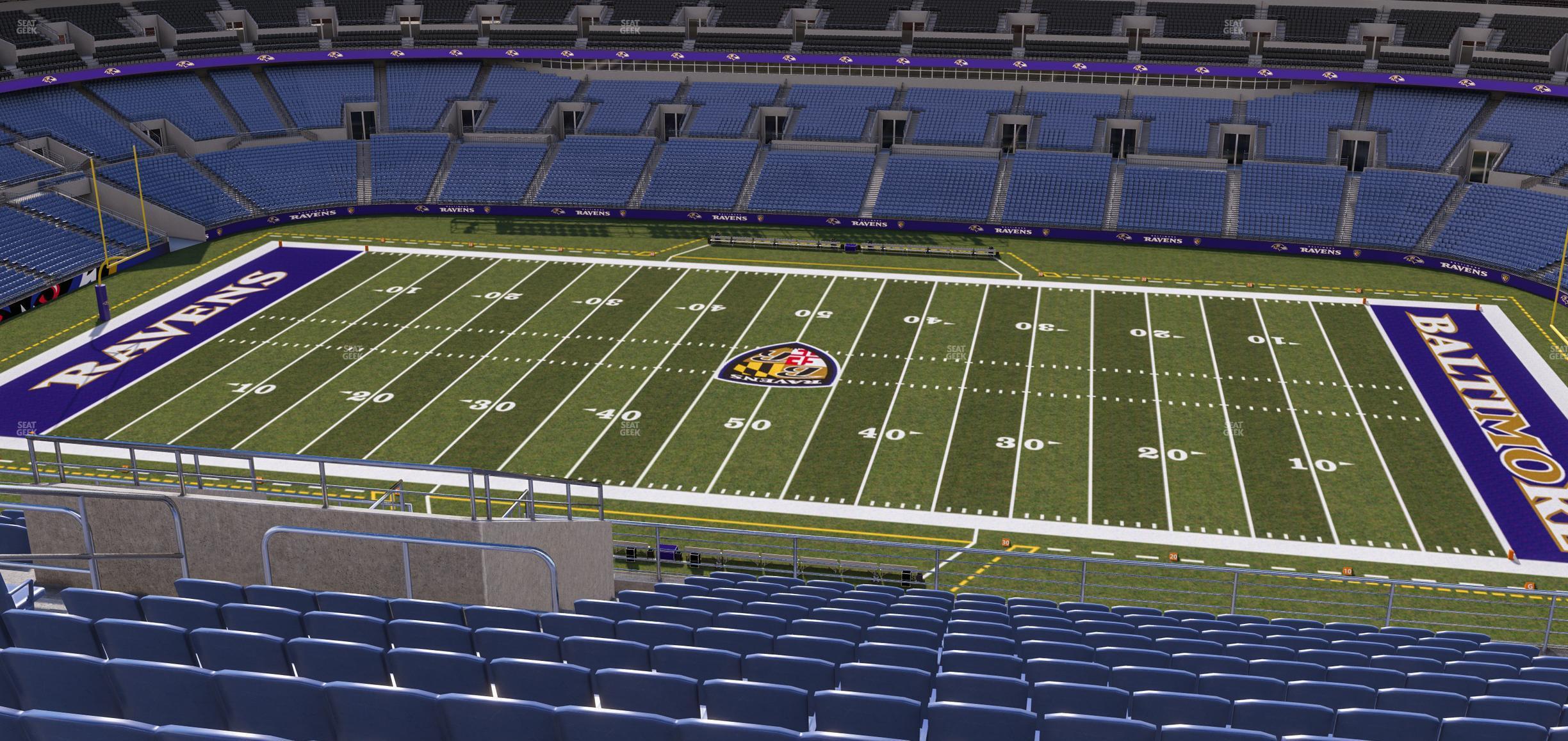 Seating view for M&T Bank Stadium Section 552