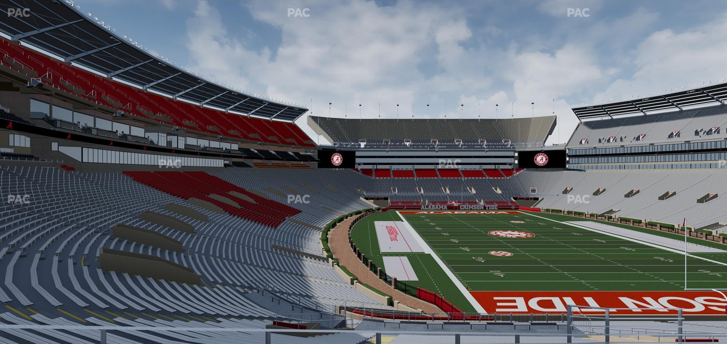 Seating view for Bryant Denny Stadium Section South Zone 9