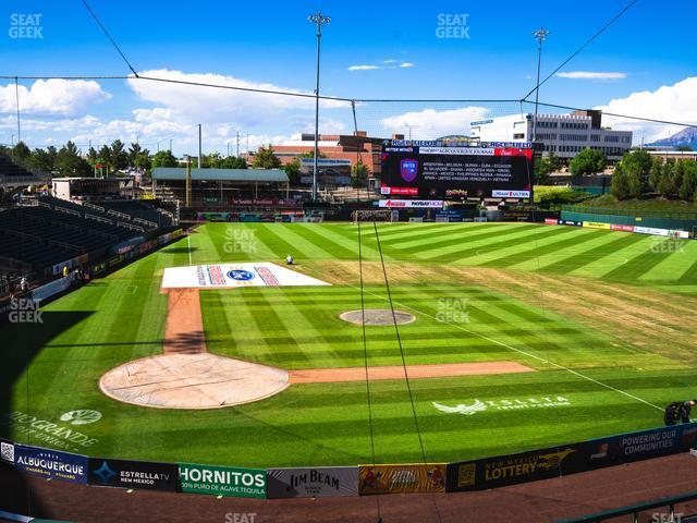 Seating view for Rio Grande Credit Union Field at Isotopes Park Section Club 308