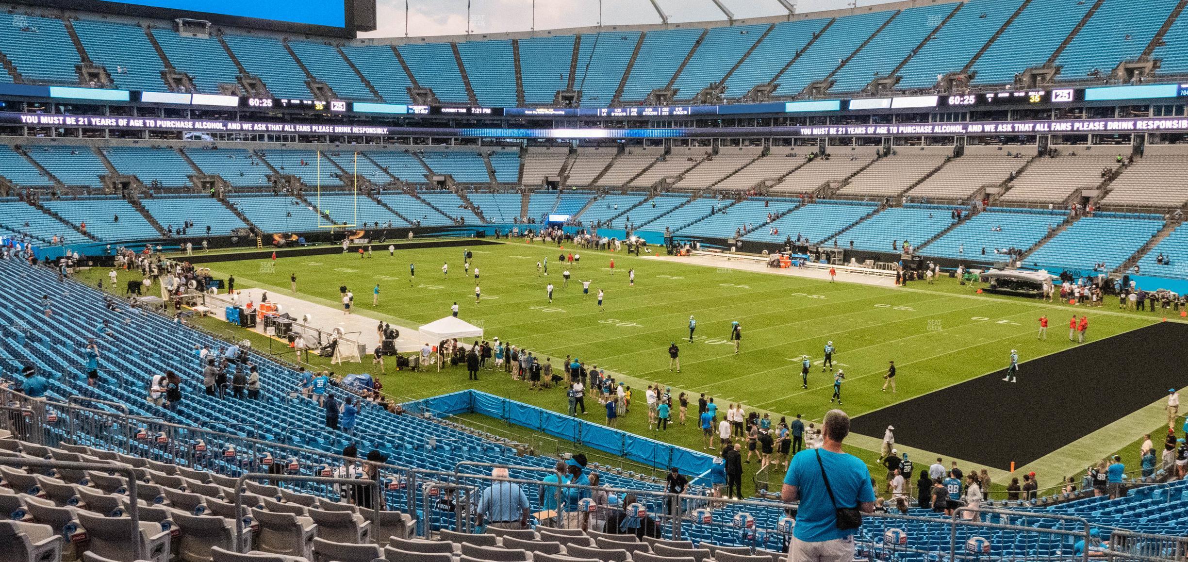 Seating view for Bank of America Stadium Section 337