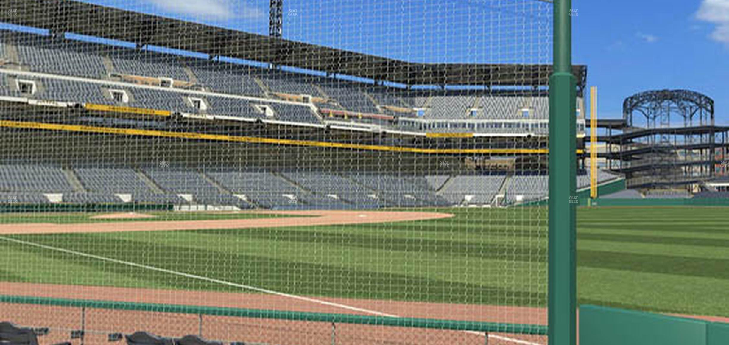 Seating view for PNC Park Section Baseline Box 1