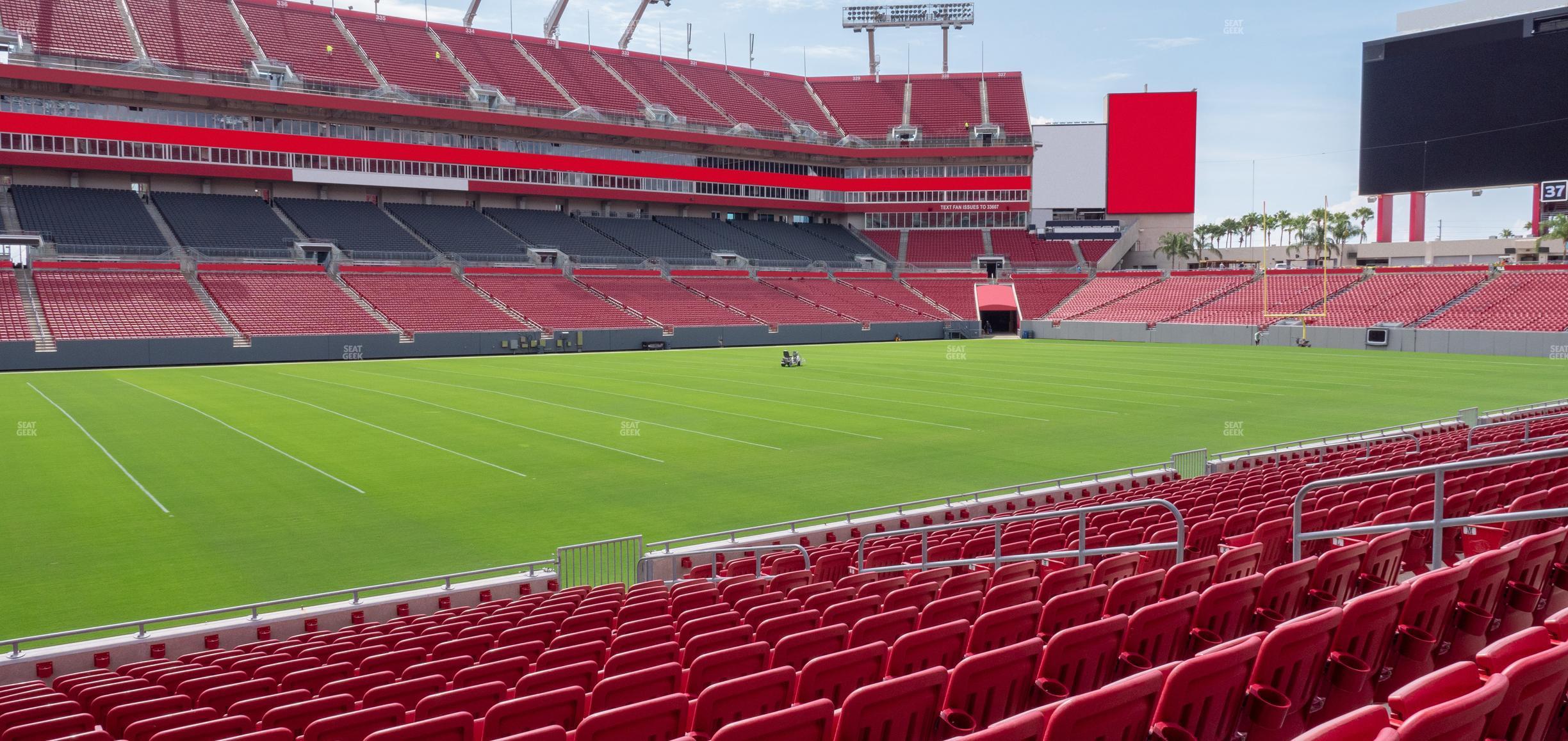 Seating view for Raymond James Stadium Section 107