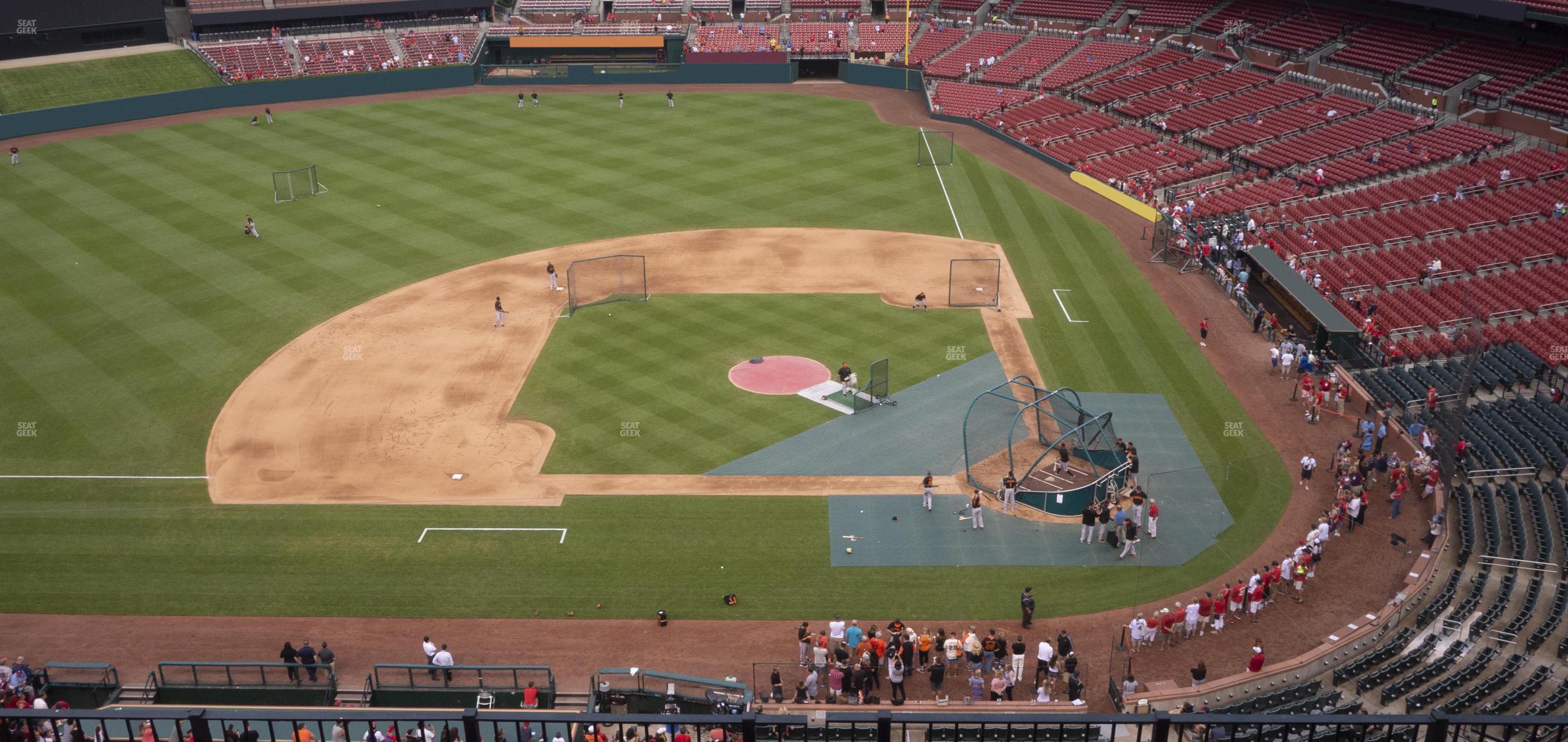 Seating view for Busch Stadium Section Infield Pavilion 355