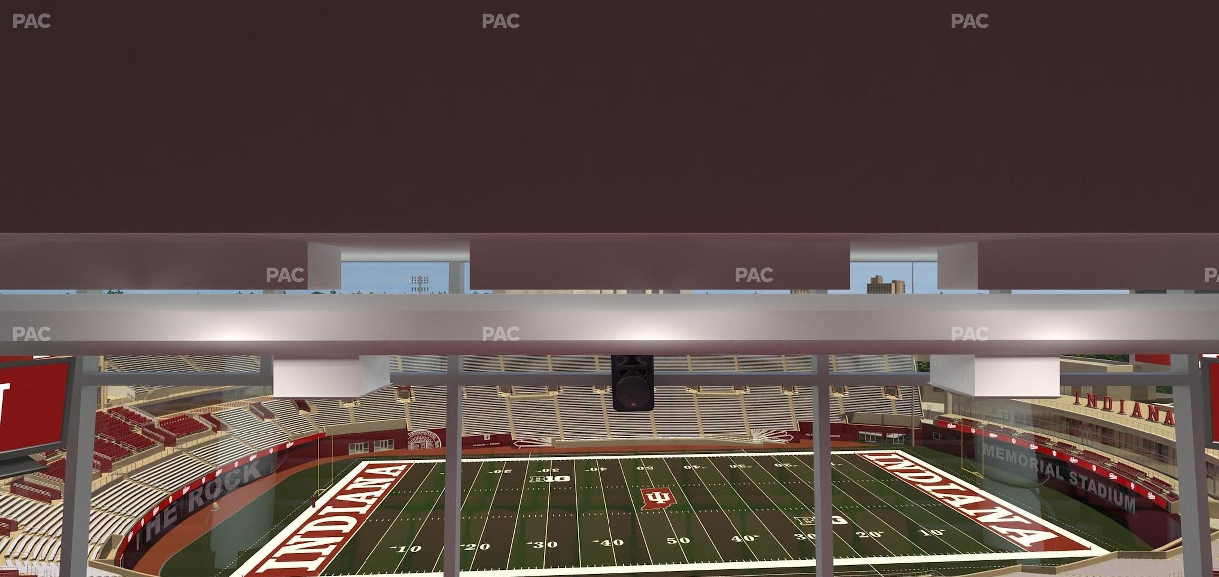 Seating view for Memorial Stadium - Indiana Section Club 406