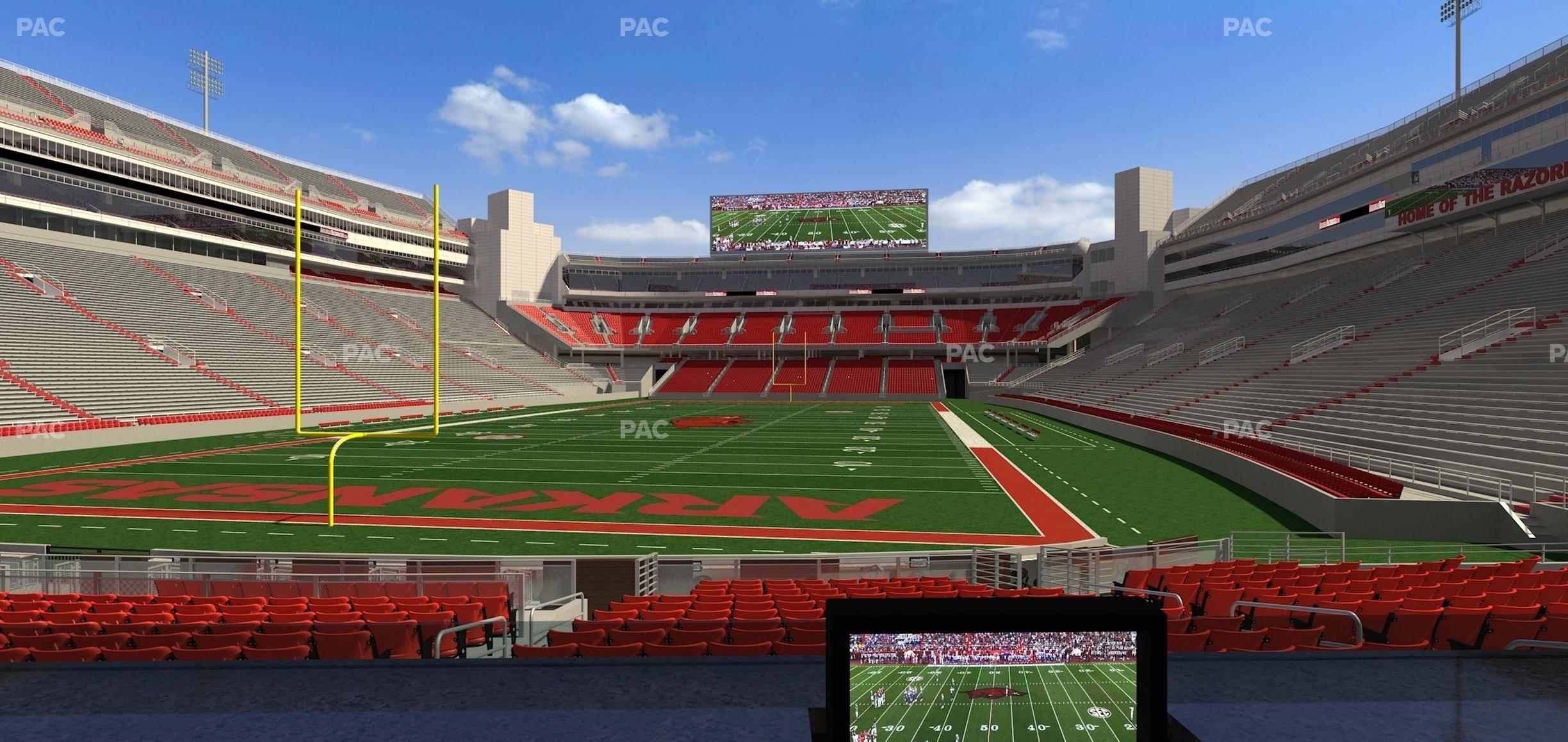 Seating view for Razorback Stadium Section Loge 29