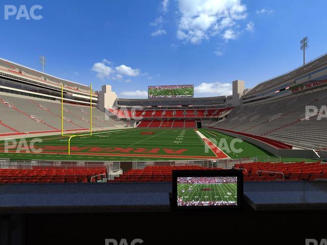 Seating view for Razorback Stadium Section Loge 29