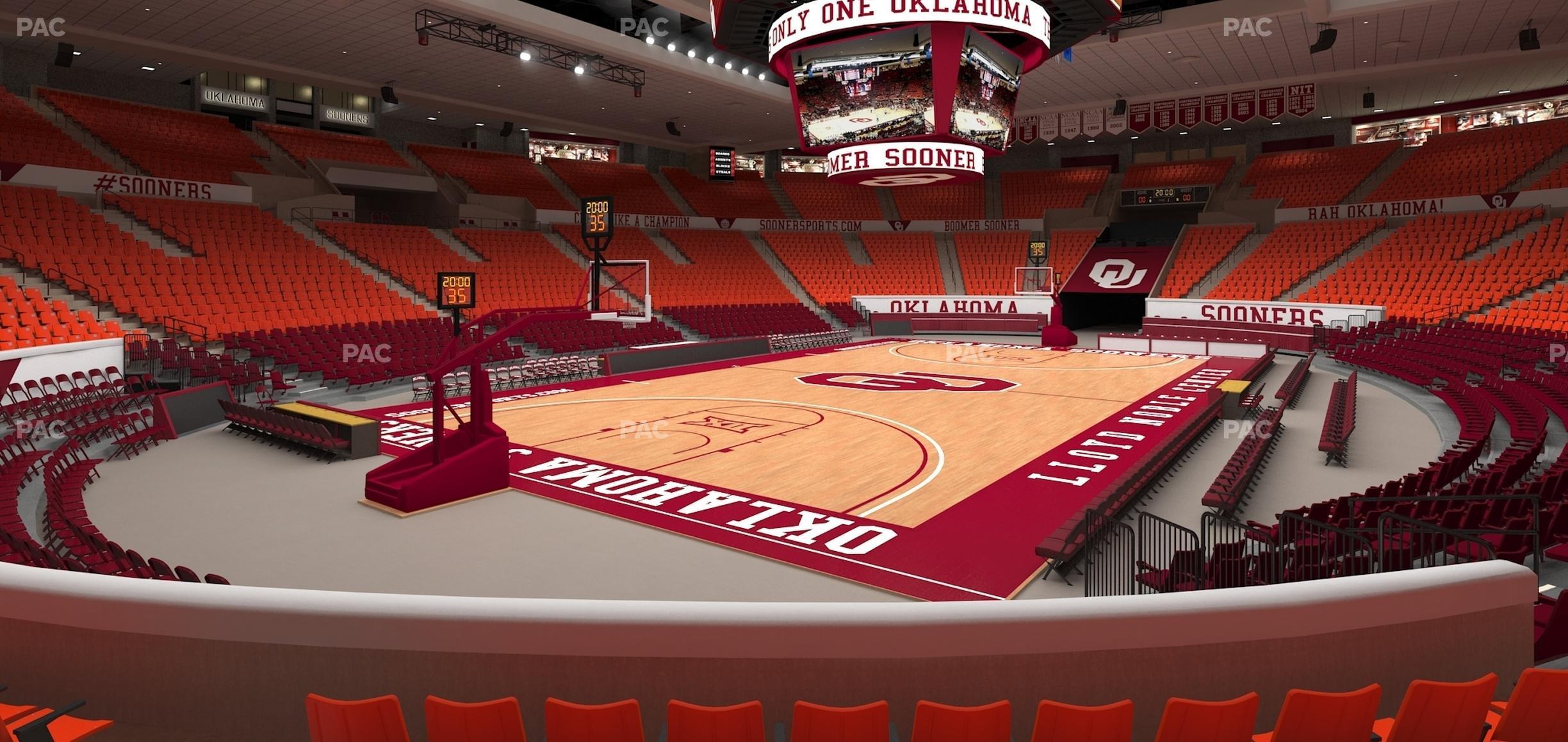 Seating view for Lloyd Noble Center Section 112