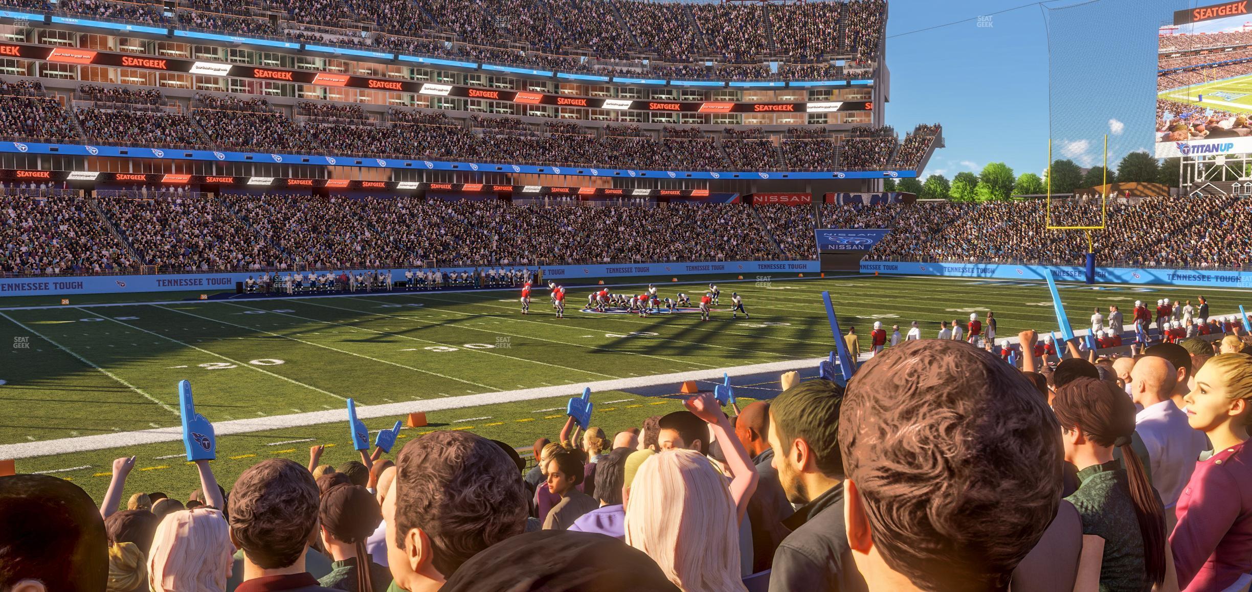 Seating view for Nissan Stadium Section 115