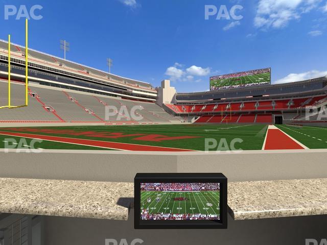 Seating view for Razorback Stadium Section Loge 1