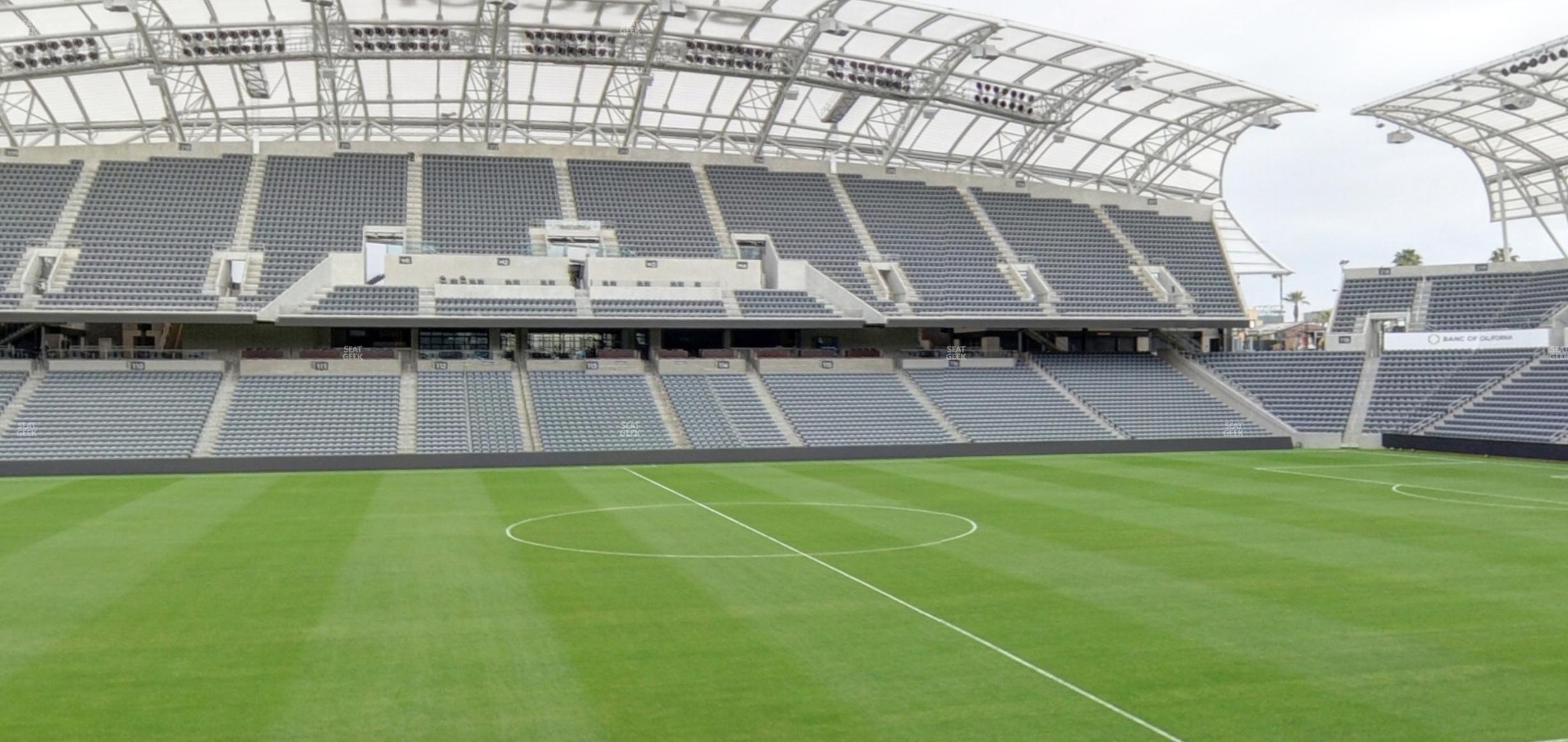 Seating view for BMO Stadium Section Field Club D