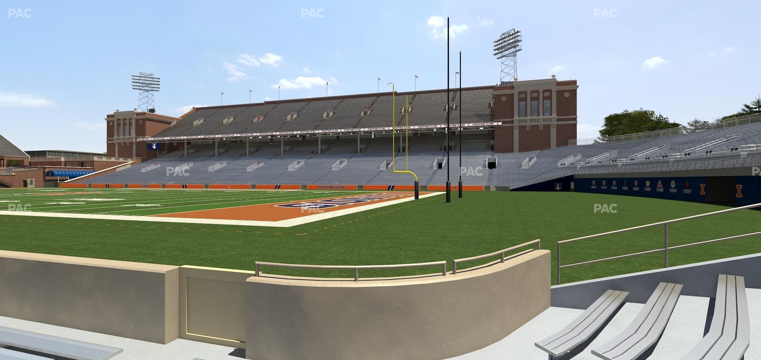 Seating view for Memorial Stadium - IL Section 122