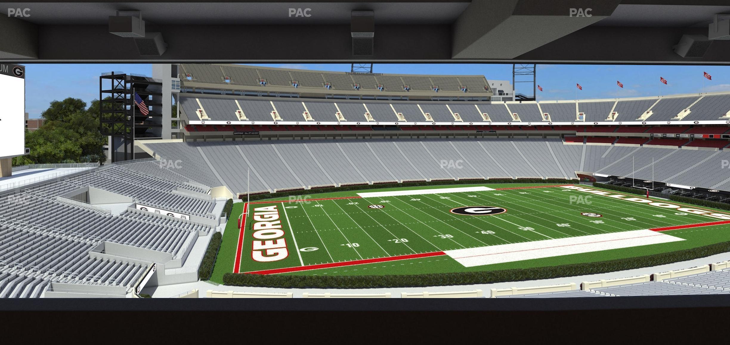 Seating view for Sanford Stadium Section South Club 235