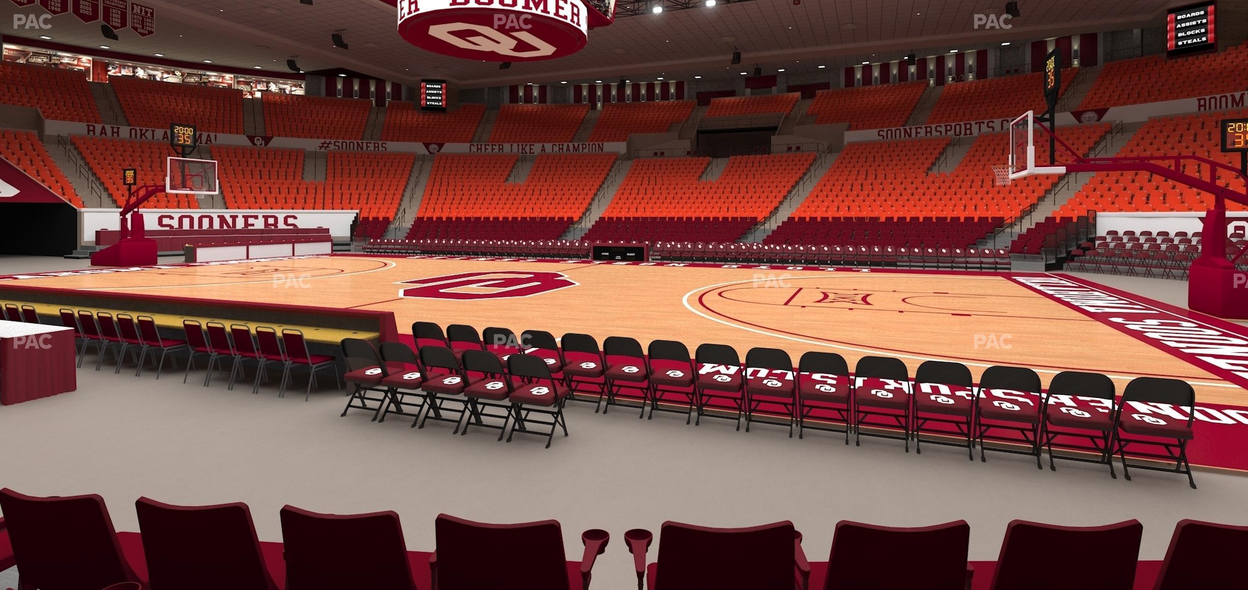 Seating view for Lloyd Noble Center Section F 7