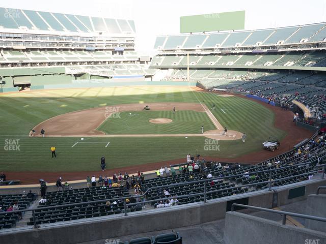 Seating view for Oakland Coliseum Section 221