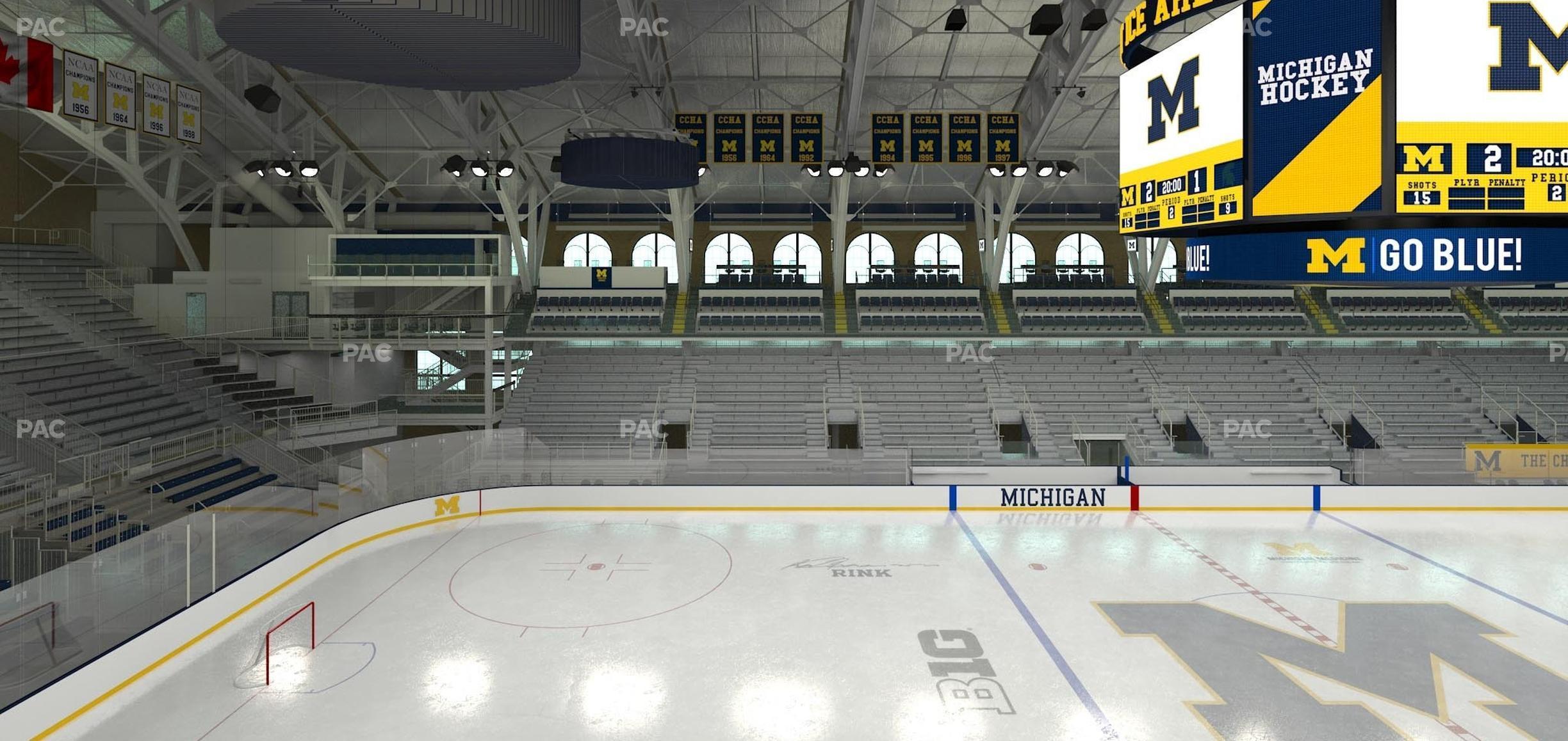 Seating view for Yost Arena Section Champions Box L