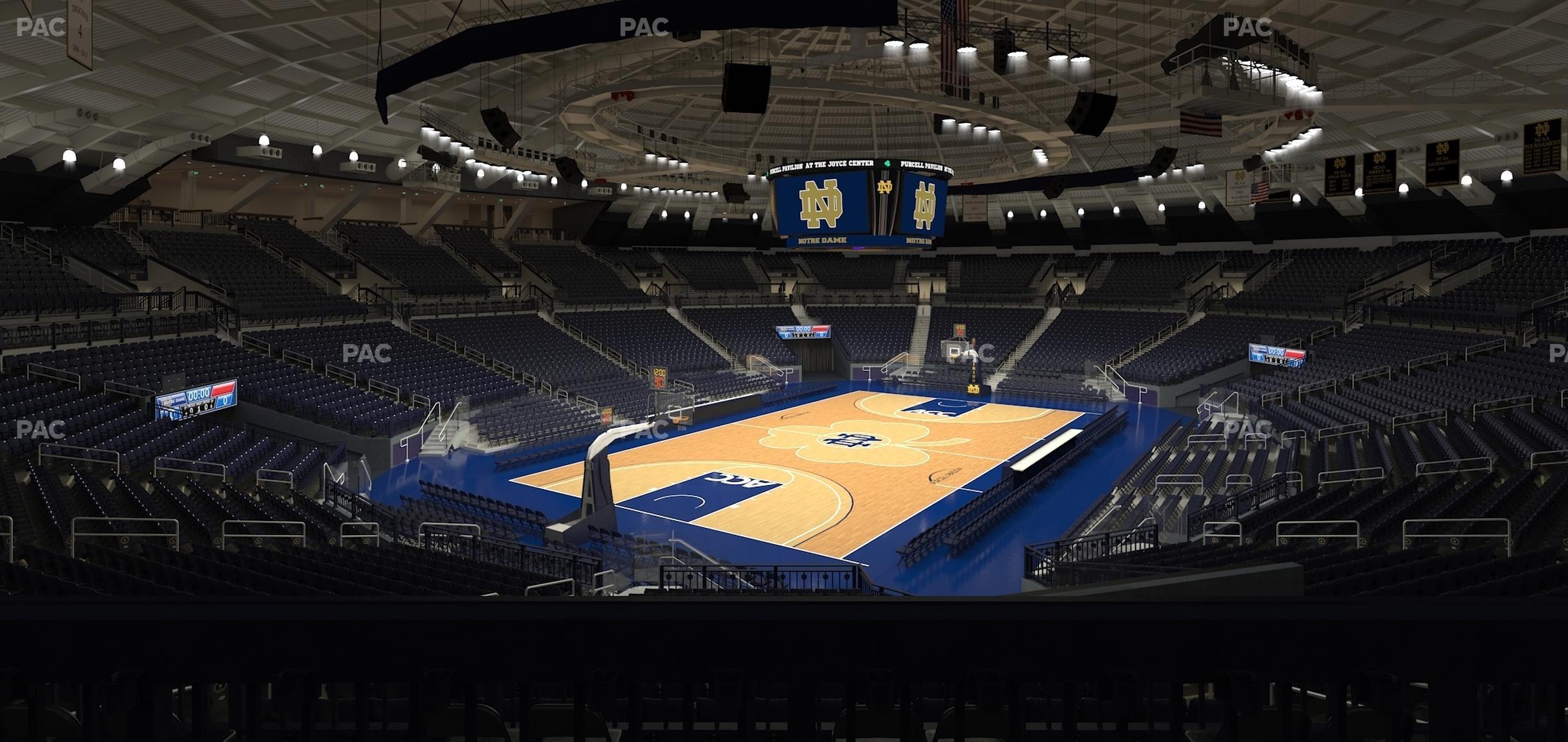 Seating view for Purcell Pavilion at the Joyce Center Section 113