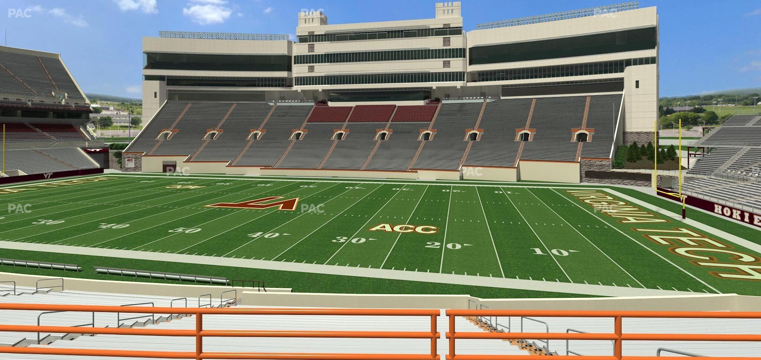 Seating view for Lane Stadium Section 129