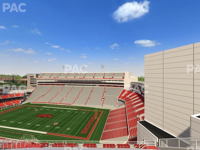 Seating view for Razorback Stadium Section 500