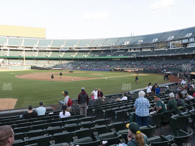 Seating view for Oakland Coliseum Section Front 126