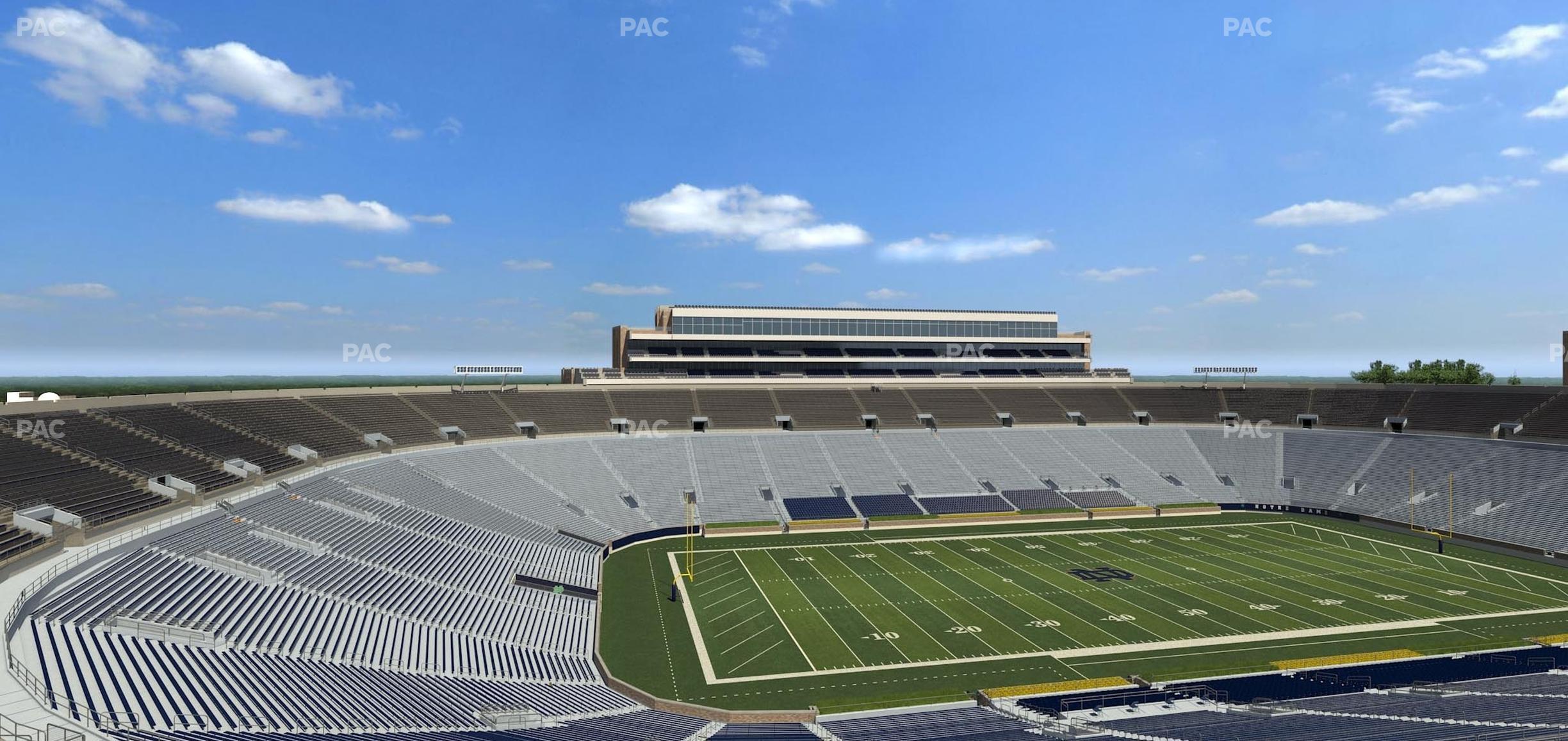 Seating view for Notre Dame Stadium Section Duncan Loge 735