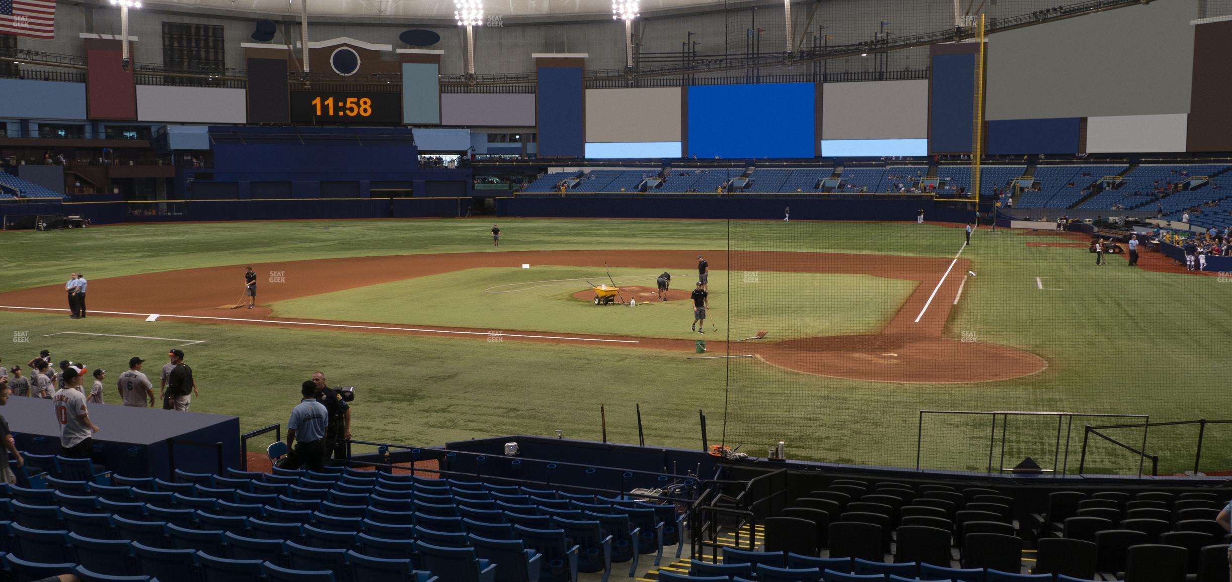 Seating view for Tropicana Field Section 107