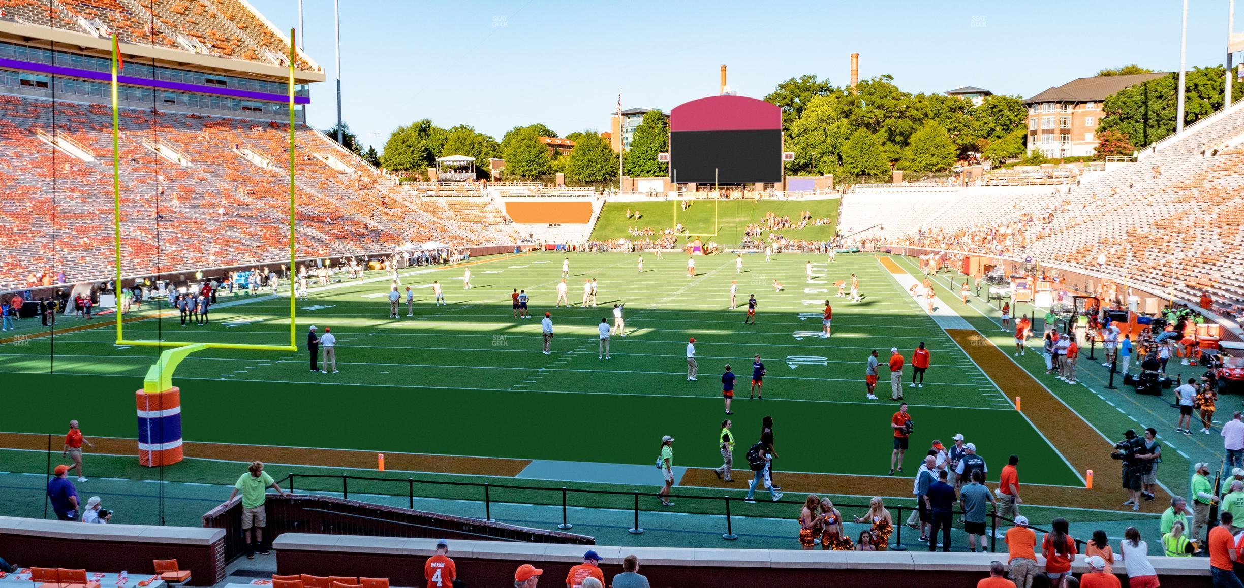 Seating view for Clemson Memorial Stadium Section Y