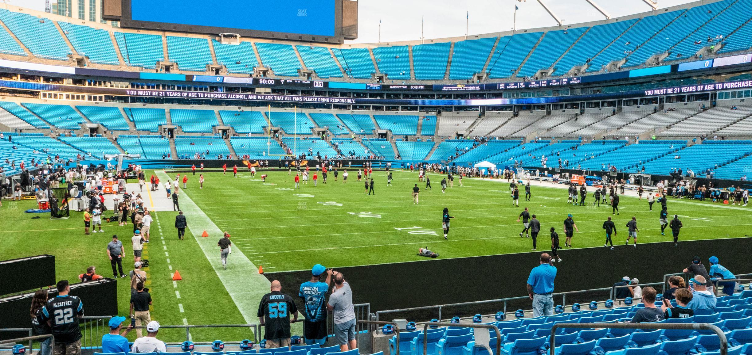 Seating view for Bank of America Stadium Section 104