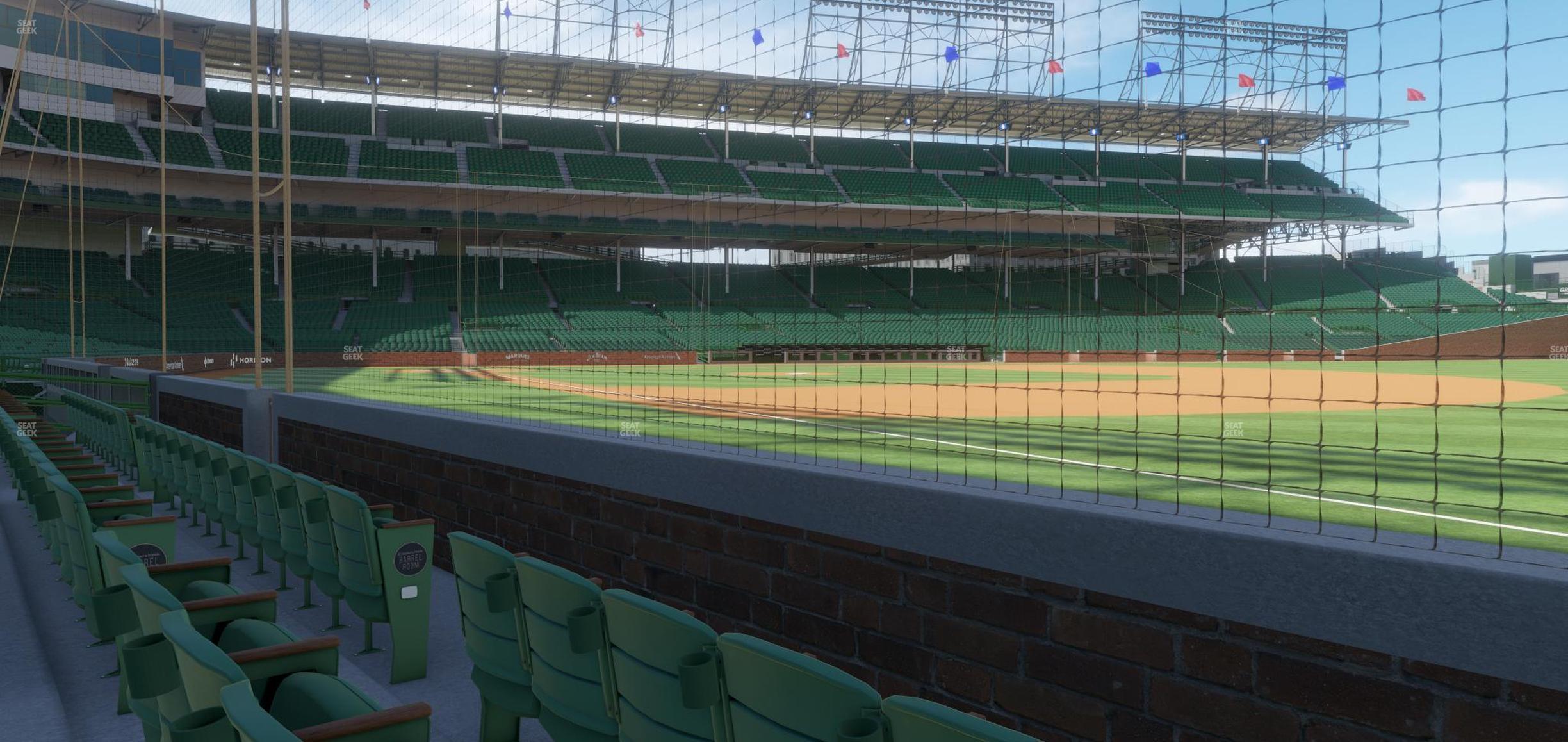 Seating view for Wrigley Field Section Makers Mark Barrel Room 29