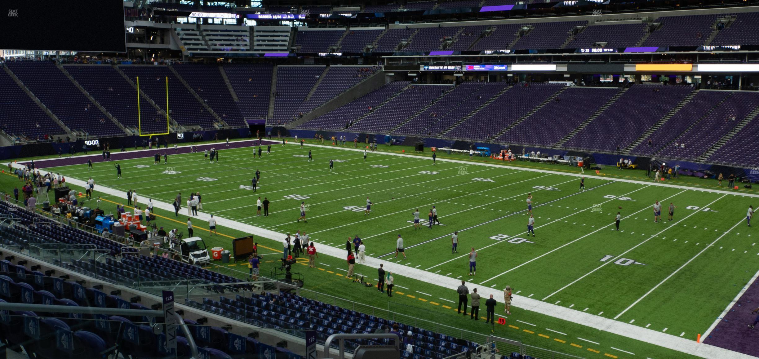 Seating view for U.S. Bank Stadium Section 126