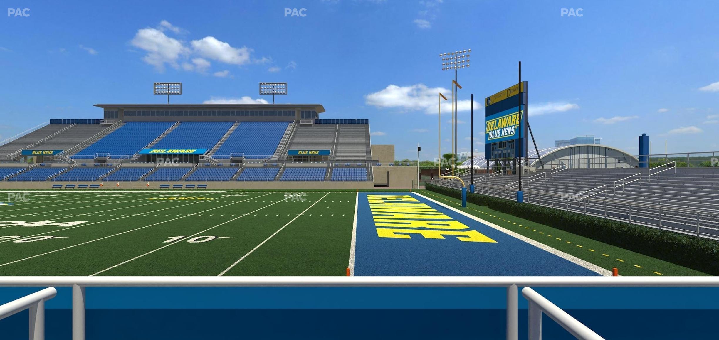 Seating view for Delaware Stadium Section East Box 52