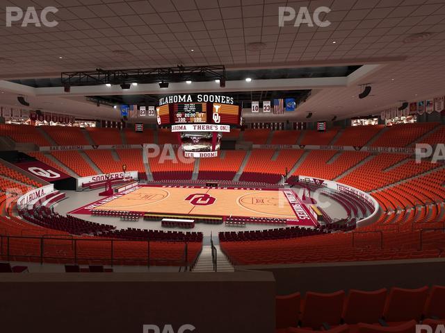 Seating view for Lloyd Noble Center Section 220