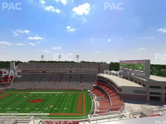 Seating view for Razorback Stadium Section 520