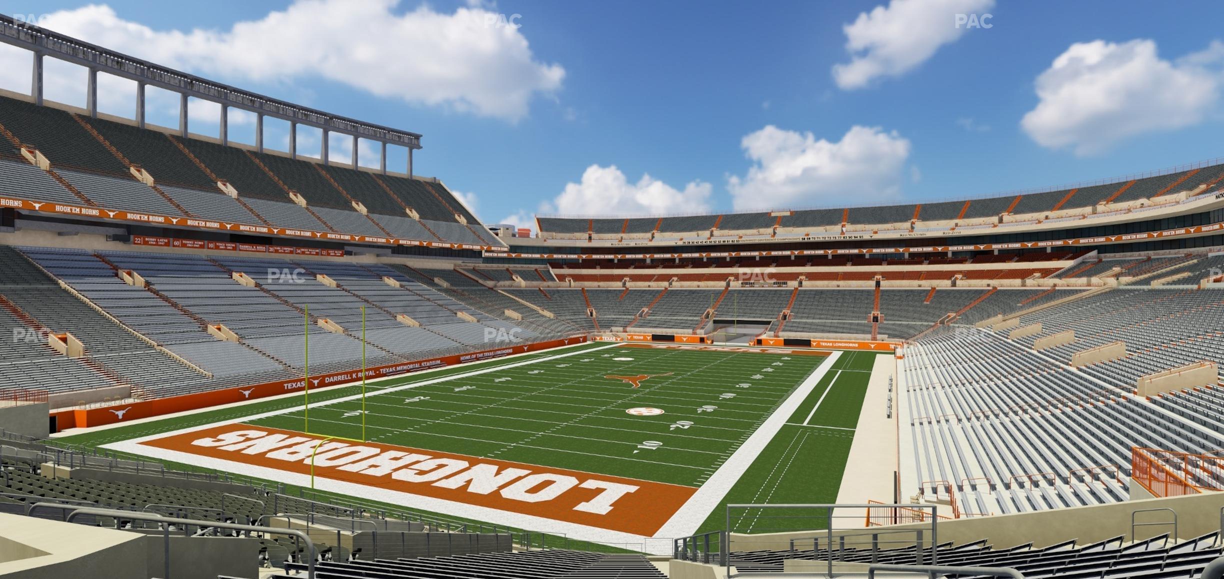 Seating view for Darrell K Royal - Texas Memorial Stadium Section 35