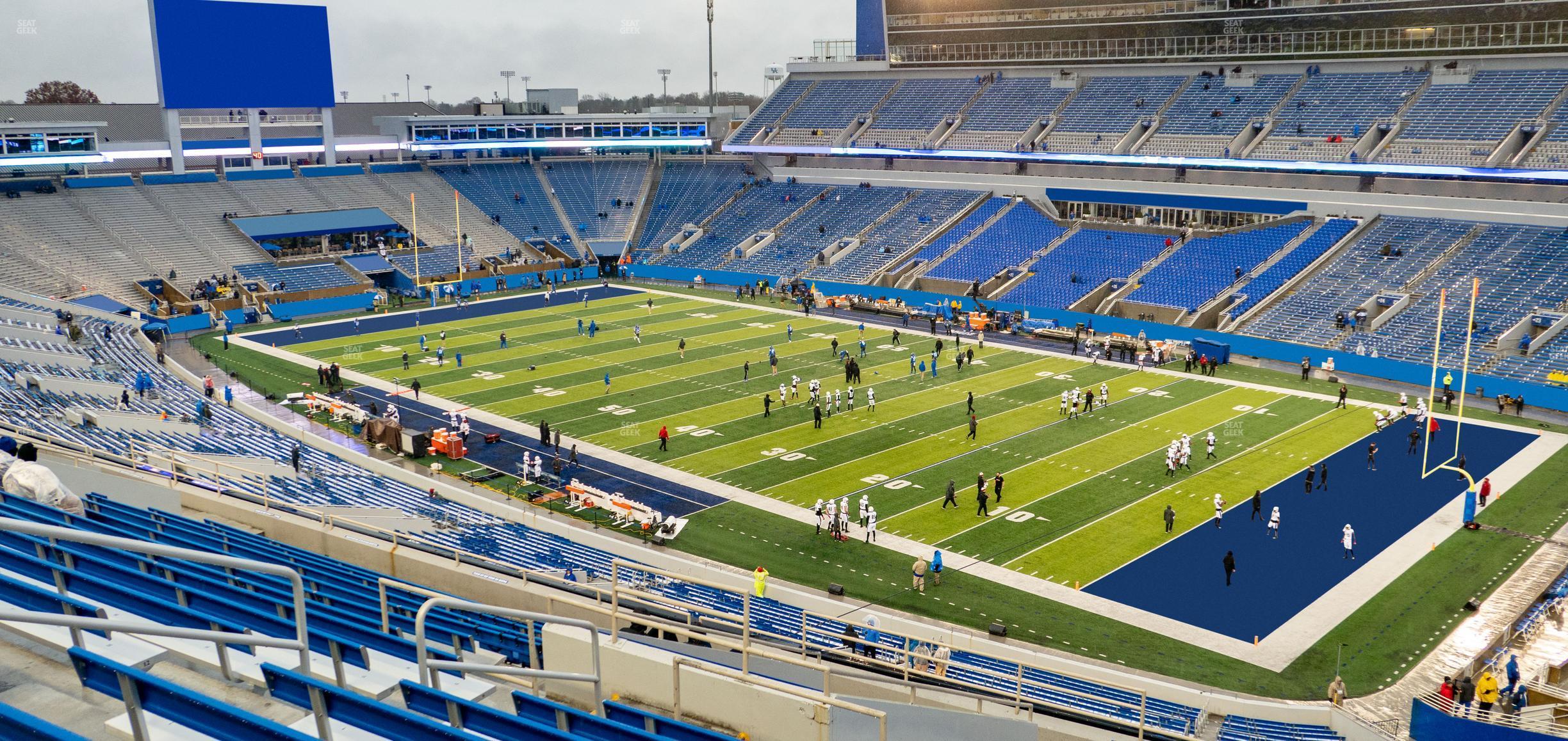 Seating view for Kroger Field Section 211