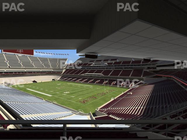 Seating view for Kyle Field Section Zone Club 14