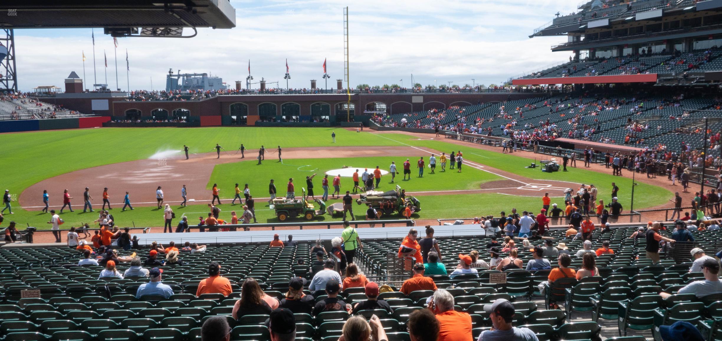 Seating view for Oracle Park Section Lower Box 123