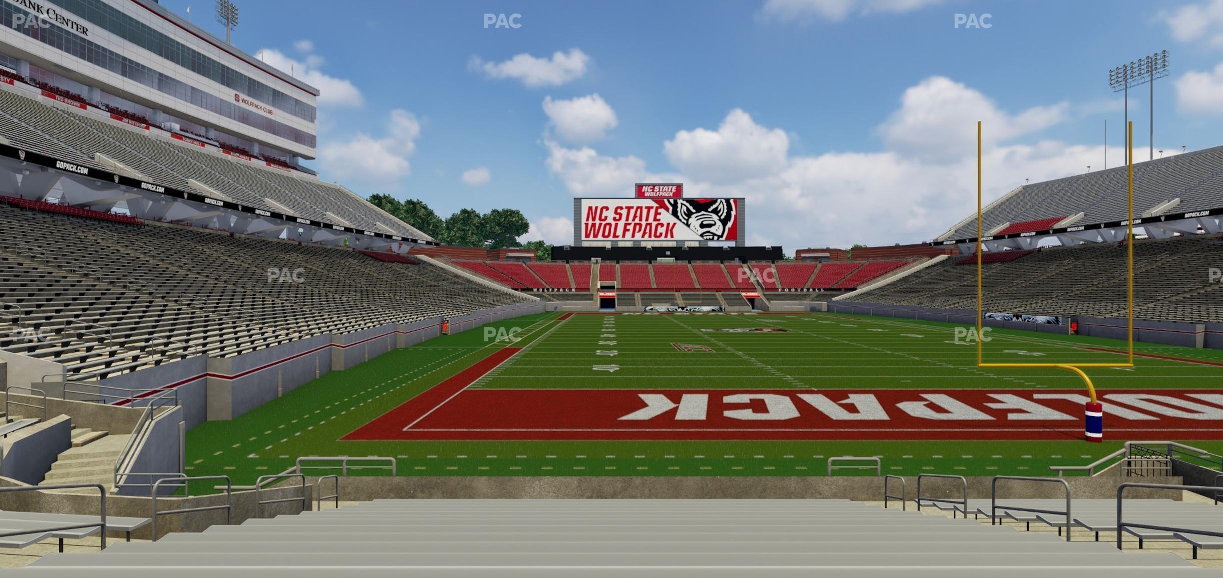 Seating view for Carter-Finley Stadium Section 116