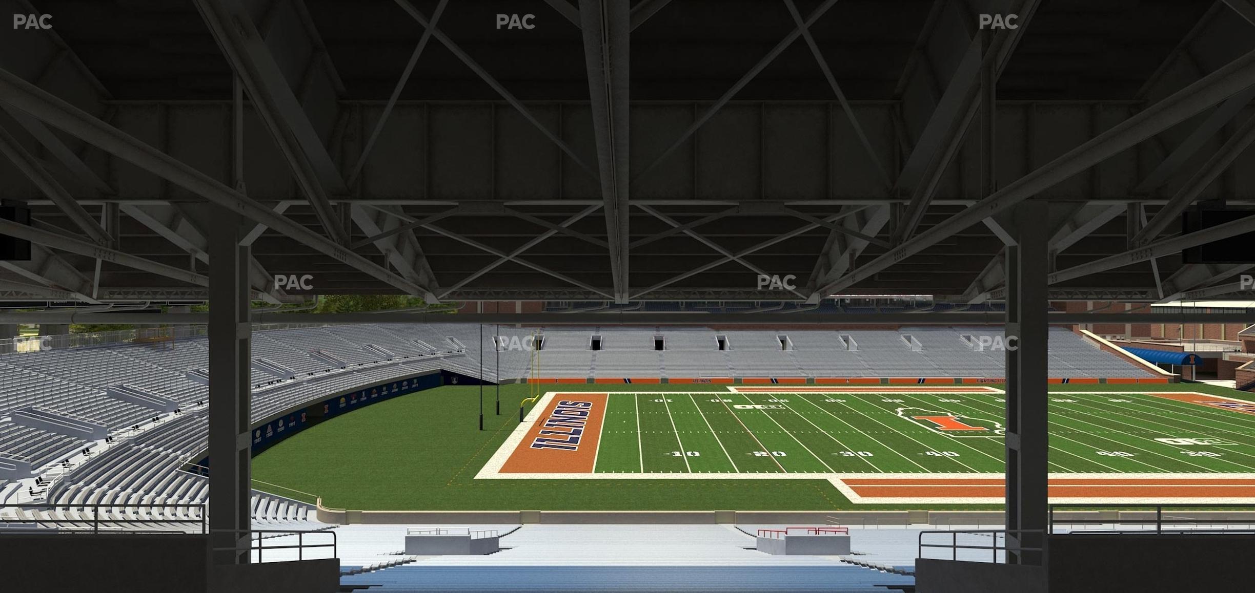 Seating view for Memorial Stadium - IL Section Back 108