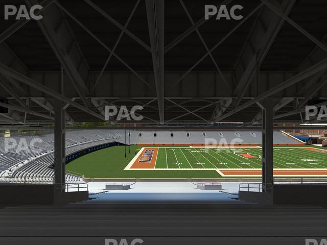 Seating view for Memorial Stadium - IL Section Back 108