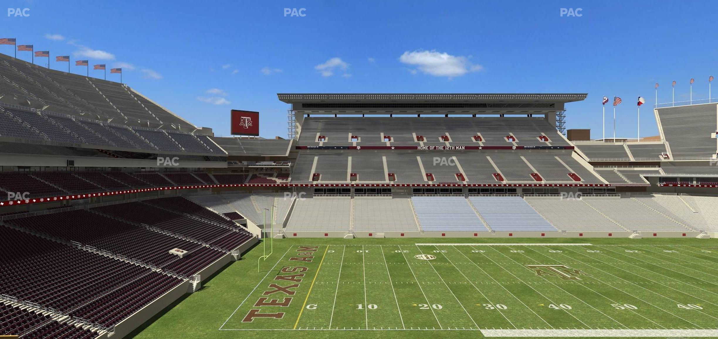 Seating view for Kyle Field Section West A Club 9