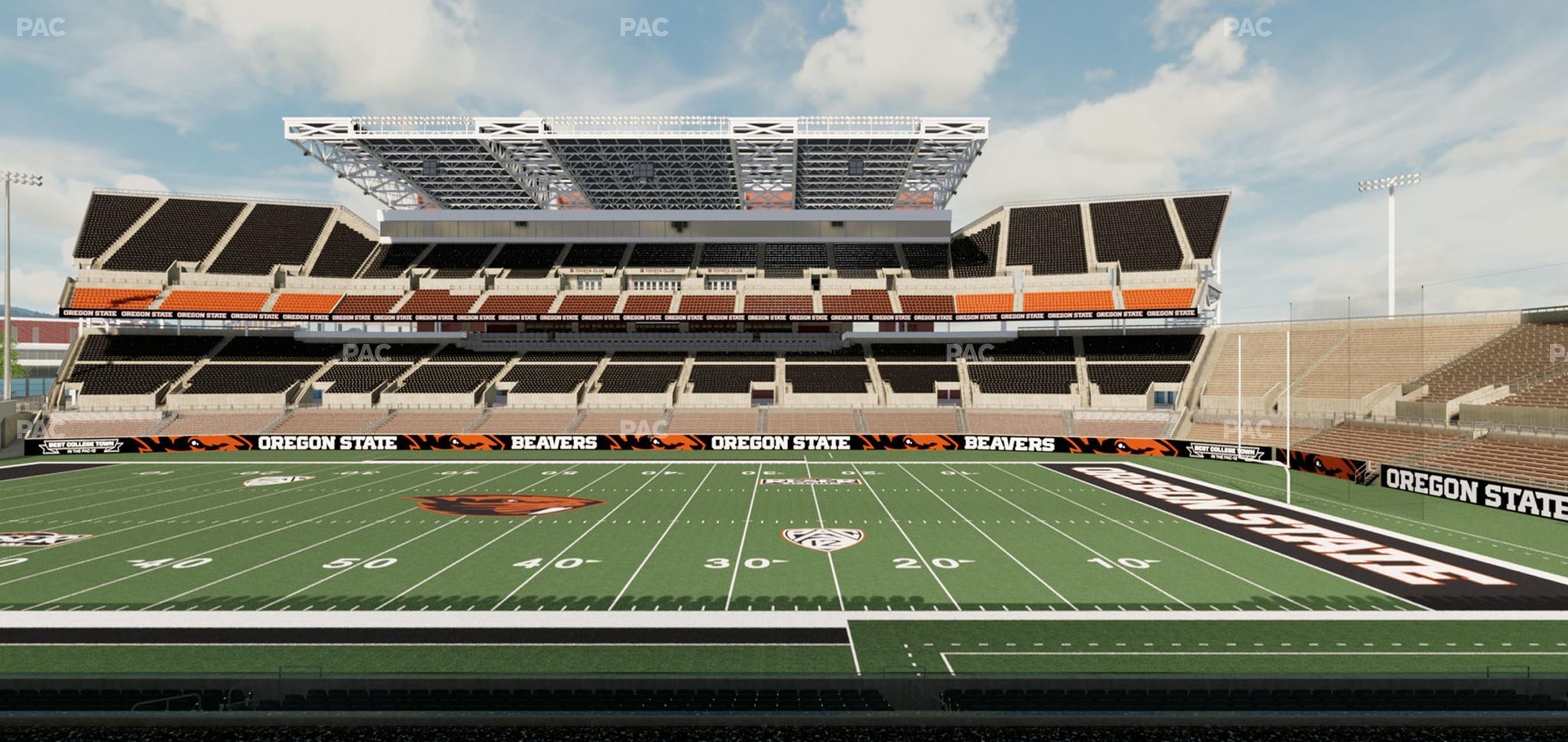 Seating view for Reser Stadium Section Box 4