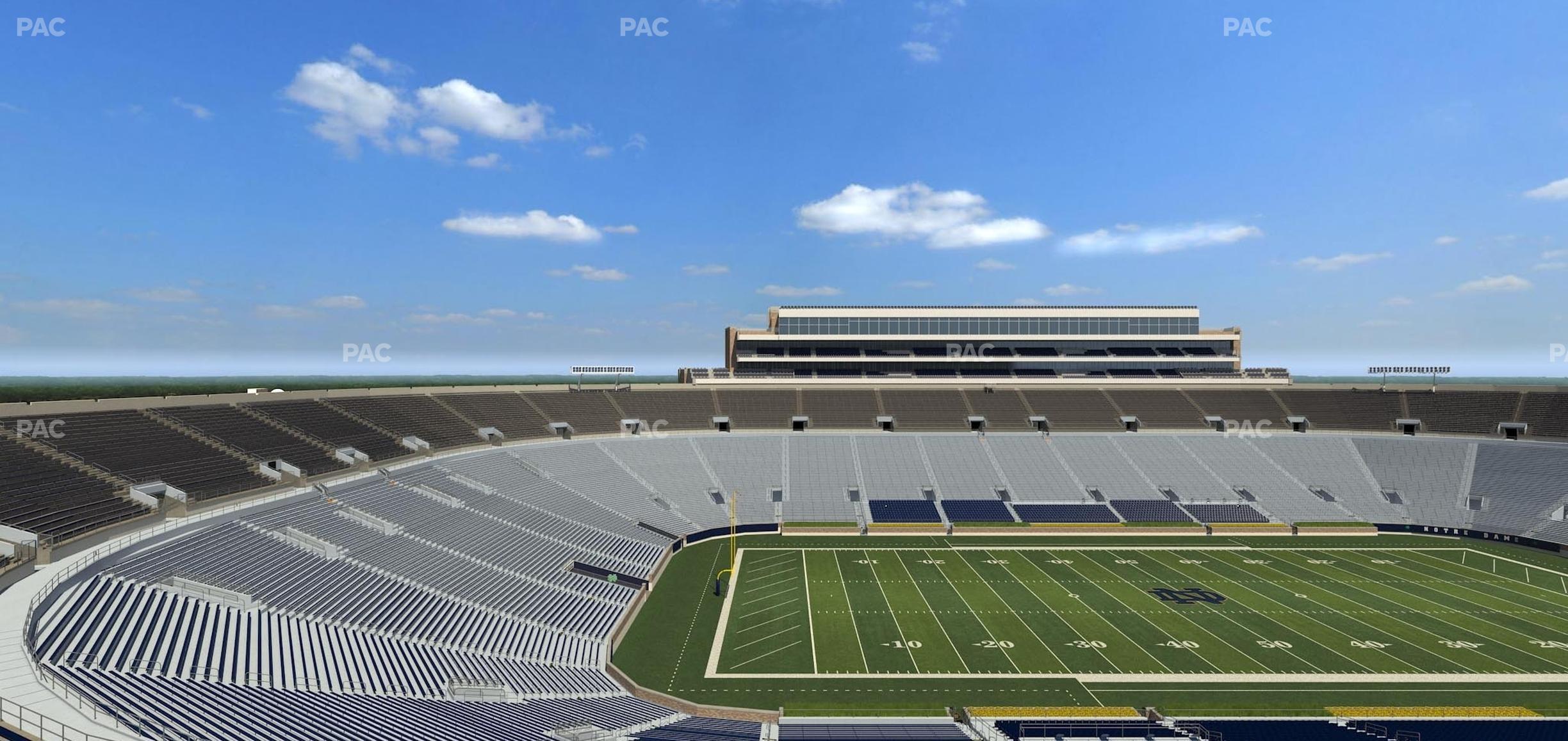 Seating view for Notre Dame Stadium Section Duncan Loge 733