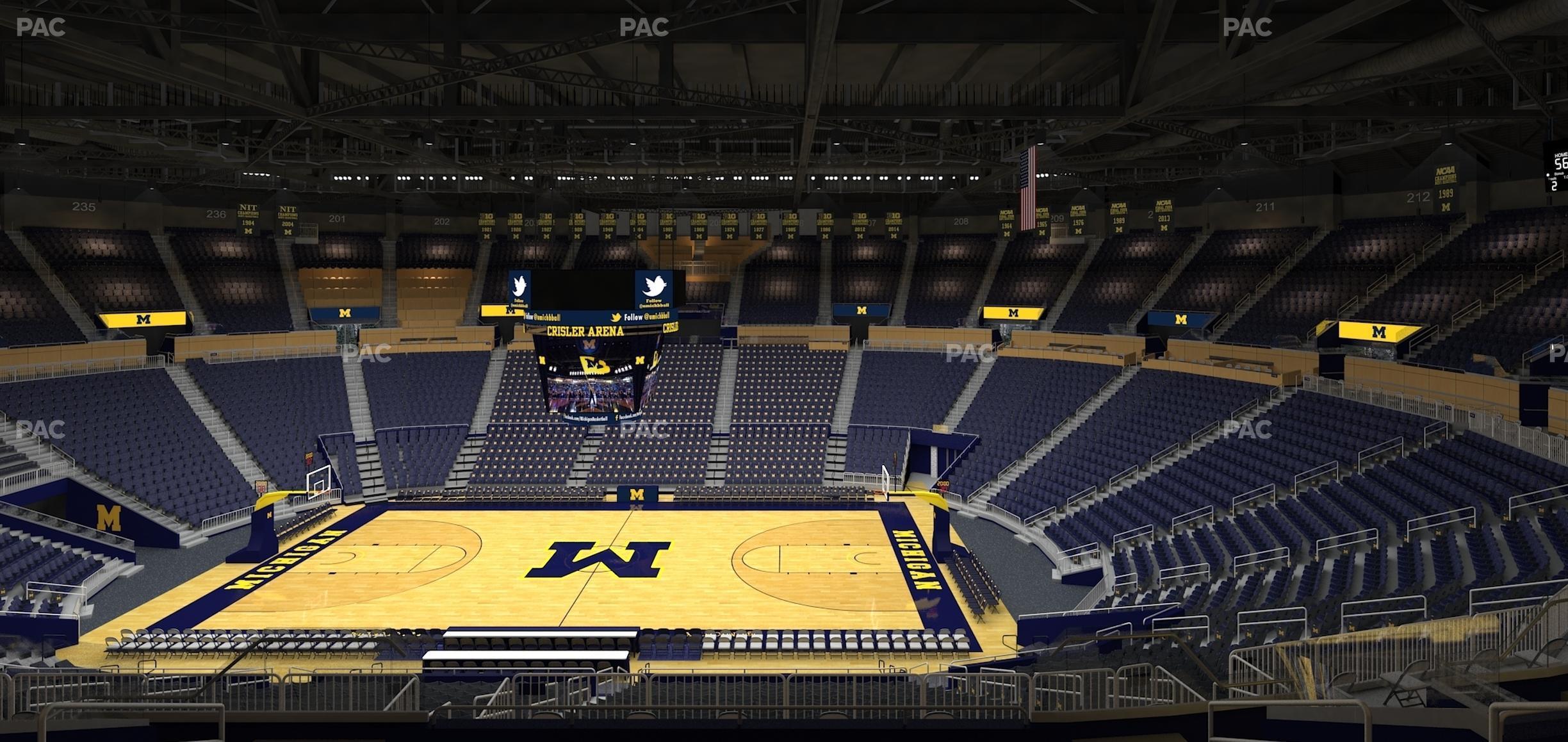 Seating view for Crisler Center Section 222