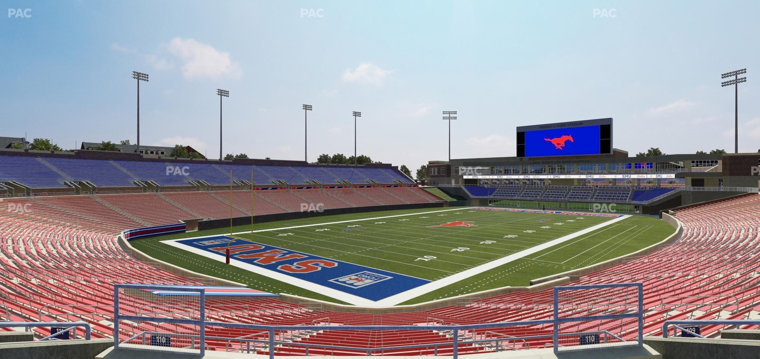 Seating view for Gerald Ford Stadium Section 210