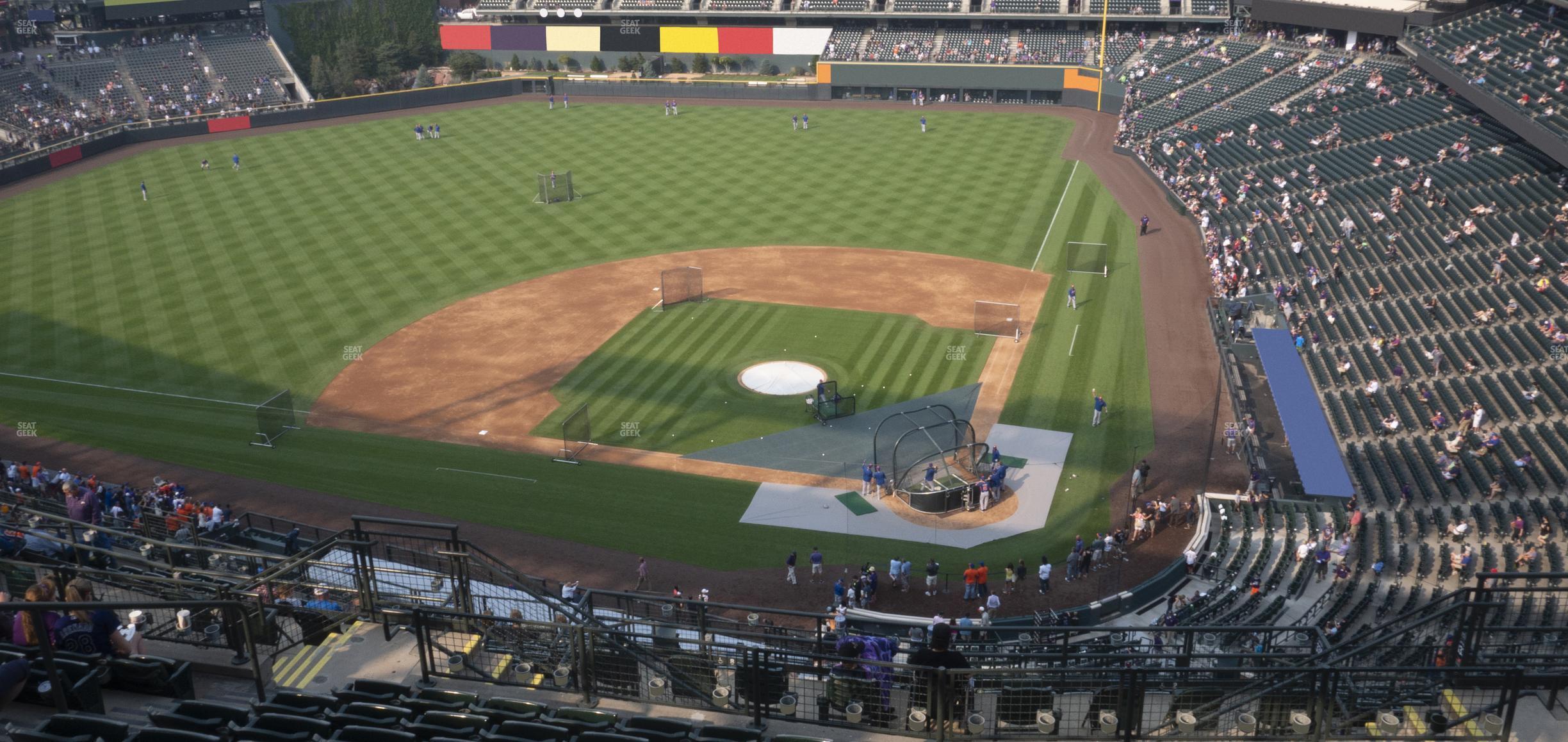 Seating view for Coors Field Section Upper 334