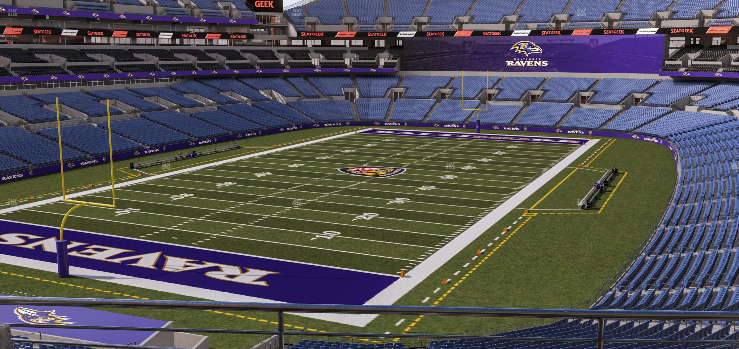 Seating view for M&T Bank Stadium Section 209