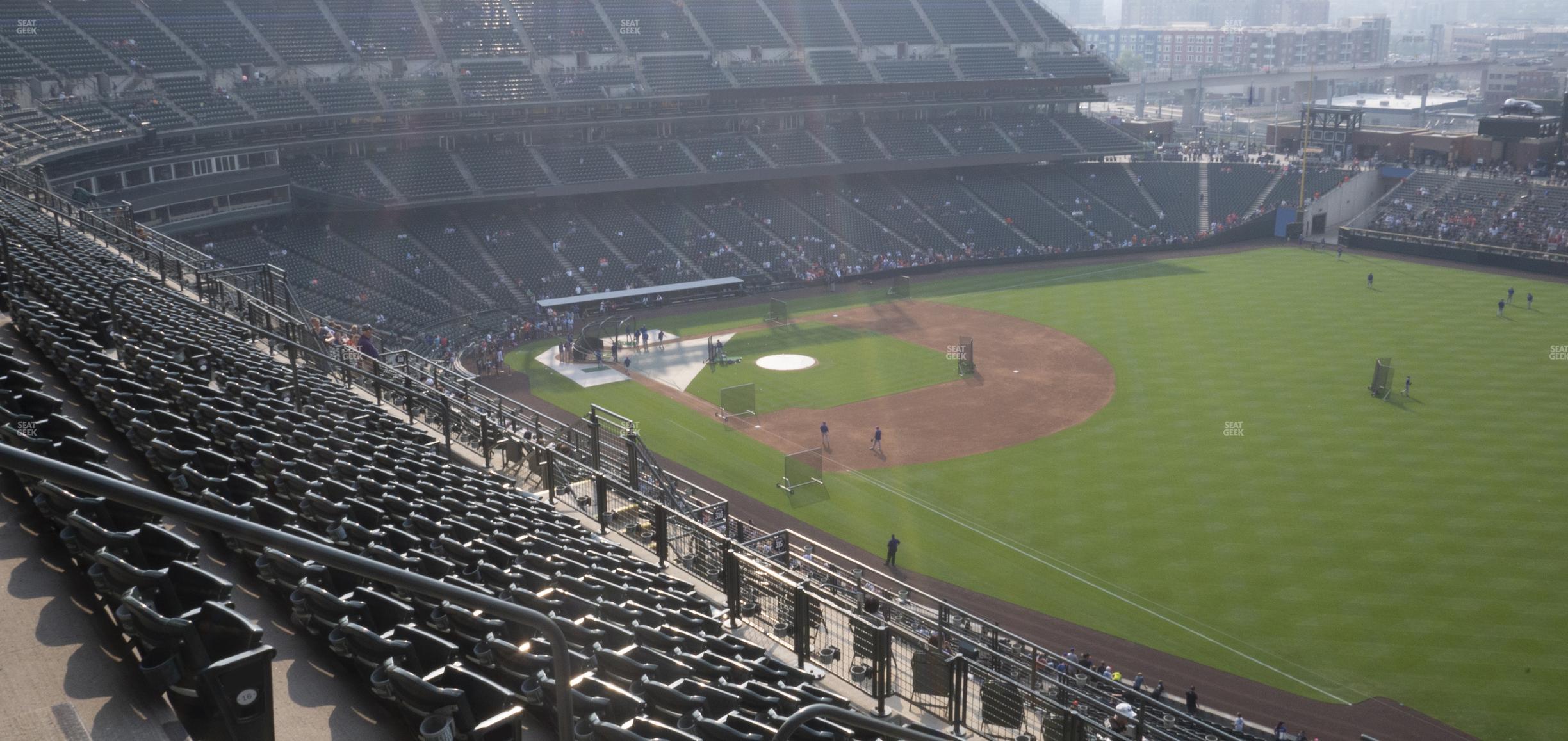 Seating view for Coors Field Section Upper 314